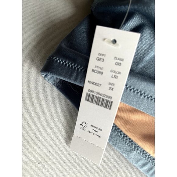 NEW J.Crew High Waisted Two Piece Bikini Set Light Blue Shimmer Size 2X - Picture 14 of 16